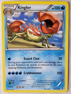 Kingler 14/119 PL - XY Phantom Forces Pokemon Card - $2 Combined Shipping |  eBay
