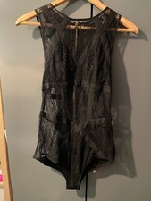 Image of All Saints black lace bodysuit size 10 RPR £125