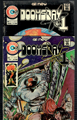 Doomsday +1 # 2,5  (4.0) 1975 Charlton 25c Bronze-Age John Byrne Art   