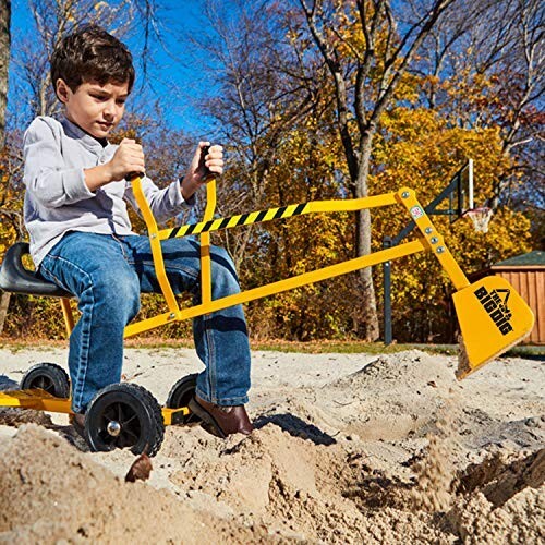 スポーツトイ・アクショントイ #UNBRANDED STEPROUND FULLSIZE Kid's Outdoor Toy Big Dig Rolling Sandbox Digger Excavator