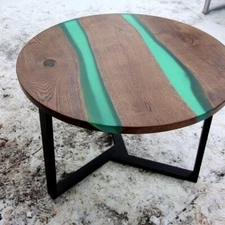 30" Round Epoxy Resin Center Table Top Handmade Custom Table Home Decor