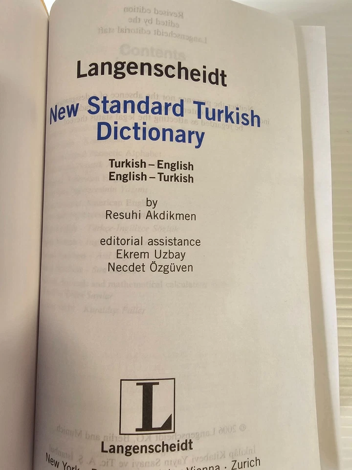 Langenscheidt New Standard Dictionary Turkish New Blue Headwords Turkish-English - Image 3 of 4