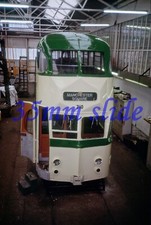 BLACKPOOL BALLOON TRAM 710 RIGBY RD PAINTSHOP AUG 1989 ORIGINAL SLIDE+COPYRIGHT