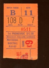 4-27 1970 NBA Finals Basketball Ticket Stub LA Lakers at New York Knicks Game 2