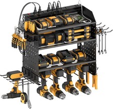 Modular Power Tools Organizer W/ USB Charging Station 4 Layer Drills & Battery