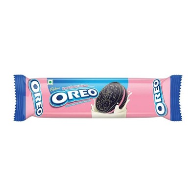 Cadbury Oreo Strawberry Flavour Sandwich Cream Biscuits 108.55gm (Pack of 3)