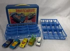 Vintage 1971 Matchbox Carry Case With 5 Vintage Matchbox Lesney Vehicles