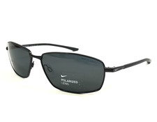 Nike Sunglasses PIVOT SIX P EV1093 001 Black Rectangle w/ Gray Polarized Lenses