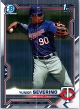 2021 Bowman #BCP-140 Yunior Severino Chrome Prospects Minnesota Twins