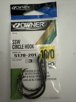 Owner Ssw Circle Hook 5178-201 10/0 Pack Of 3