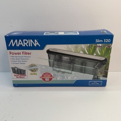 Marina S20 Slim Power Filter   Quiet, Self-Priming, 20 Gallon Aquarium