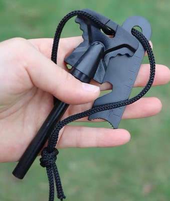 2pc Fire Starter Flint Steel Striker Survival Kit Ferro Rod Camping Outdoor Tool