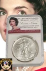 1994 $1 American Silver Eagle, NCG BRILLIANT UNCIRCULATED Jackie Kennedy Label