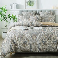 Paisley Duvet Cover Set Queen Classic Boho Paisley Bedding Exotic Bohemian