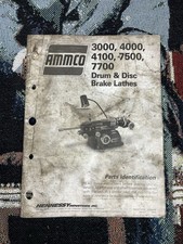 Ammco 3000 4000 4100 7500 7700 Disc Drum Brake Lathe Parts Manual