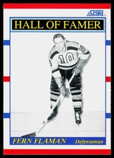 Fern Flaman, 1990-91 Score American, #357, Boston Bruins,