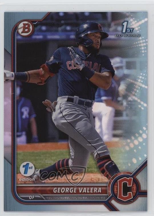 2022 Bowman 1st Edition Sky Blue Foil George Valera #BPPF-22 0tu4