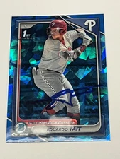 2024 Bowman Chrome Sapphire Eduardo Tait Sapphire Auto 1st #BCP-164 Phillies GTP
