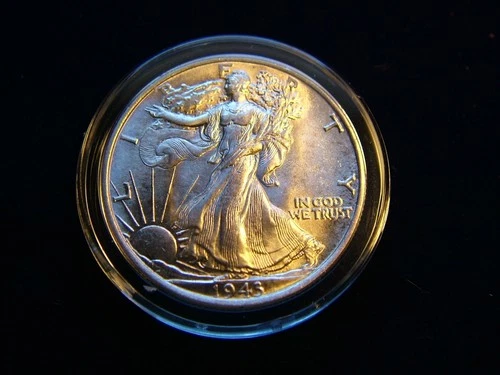 1943 WALKING LIBERTY SILVER HALF FULL HAND MS BU GEM