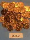 1955-s Lincoln Wheat Cent Roll BU