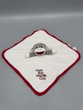 Baby Starters Sock Monkey Lovey Rattle Dream Big Little One Security Blanket
