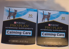 2 x Purina Pro Plan Veterinary Supplements Calming Care for Cats 60 total sachet