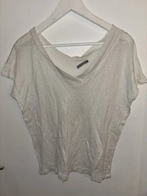 Pullunder Damen Strick Zara Overshirt Ärmellos Leicht Durchsichtig Weiß Größe S - Bild 1 von 4
