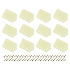 20 Pcs Plastic Corner Brace, 20x42x20mm Angle Bracket with Screws, Beige
