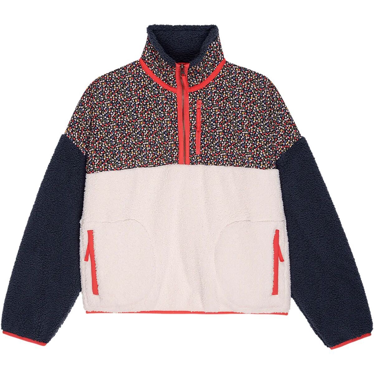 Шикарная куртка Terrain Terrain с цветными блоками на молнии 1/2 для прогулок на свежем воздухе - Женская Mountai