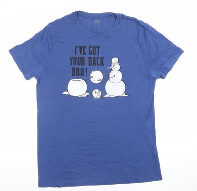 Old Navy Herren T-Shirt blau lustig Grafikdruck Gr. M