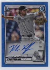 2020 Bowman Chrome Prospect Blue Refractor /150 Karl Kauffmann #CPA-KK Auto 2a9
