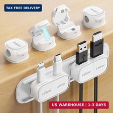 6 Pack Magnetic Cable Clips 1s Open/Lock , Cord Organizer Holder