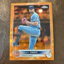 Topps 2022 Chrome Sapphire Bailey Ober Orange #590 /25 Minnesota Twins