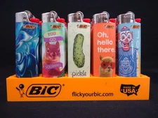 8 Bic Lighters Blue Squirrel Pickle Llama Joker Nailed It Keep On Flick'n Donuts