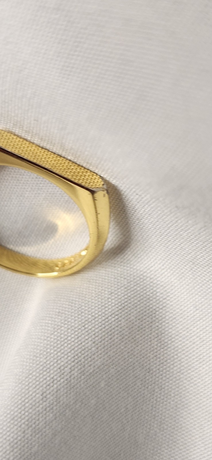 Minimal Flat Bar Rectangular unisex ring. Gold pl… - image 4