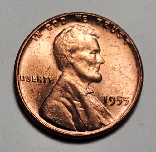 Lincoln Wheat Penny 1955 doble troquel hombre pobre últimos 5 dobles GMDD SIN CIRCULAR #C9794 - Imagen 2 de 3