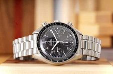 100% Authentic Omega Speedmaster chronograph Black Dial Men's Watch! (3510.5)