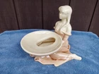 Vintage Haeger 3532 Porcelain Succulent Planter Native Woman, Lady Figurine 10"