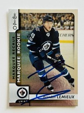 Brendan Lemieux Jets Autographed 2017-18 OPC Marquee Rookie Foil Card #644 COA