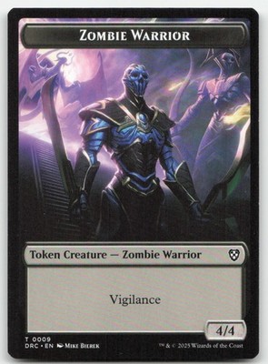 Zombie Warrior // Zombie Double-Sided Token 9-3 DRC Commander: Aetherdrift NM