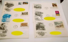 Vintage 1970s First Day of Issue Stamps Envelopes Lot FREE SHIPPING