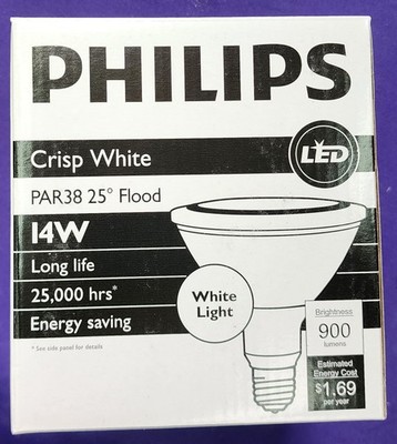 Philips 434968 14PAR38/F25 3000 CW SO PAR38 E26 3000K Flood Light - LOT OF 3