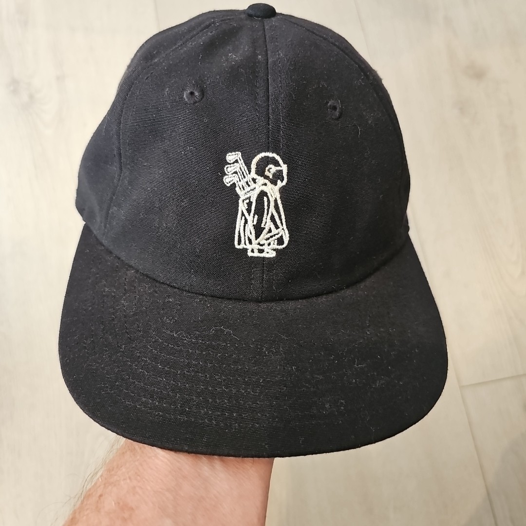 Outerknown StrapBack Hat Black Golf Embroidered 6… - image 1
