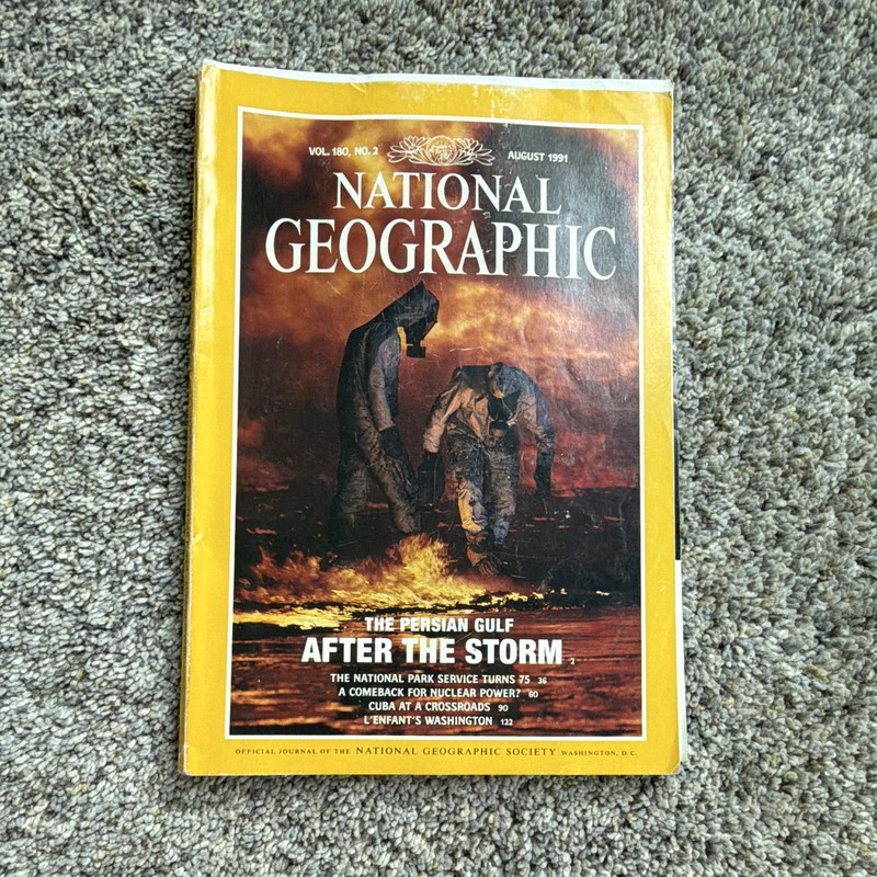 National Geographic Vol 180 No 2 Aug 1991 Persian Gulf War Illustrated (English)