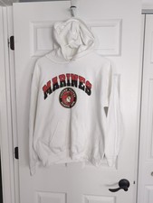 Hoodie - USMC White and Red