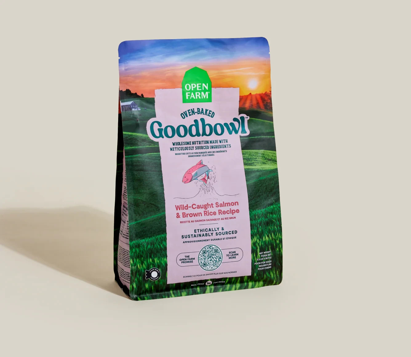 Open Farm Goodbowl Oven Baked Wild Caught Salmon & Rice non-gmo 22lb