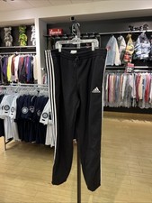 Adidas Essentials Fleece Mens Tapered Cuff 3-Stripes Sweatpants Black Sz XL