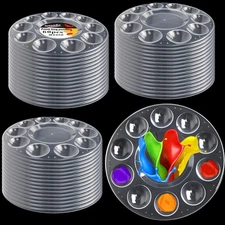 Paint Tray Palette,60pcs Paint Trays for Kids,Plastic Paint Pallet or Pupils ...