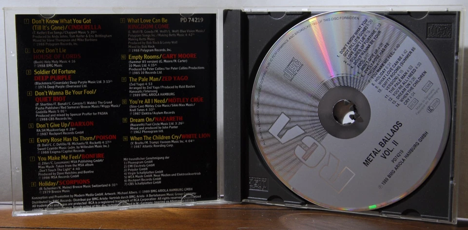 CD - Metal Hammer - Metal Ballads - Volume 2 - Various (866) - Bild 3 von 4