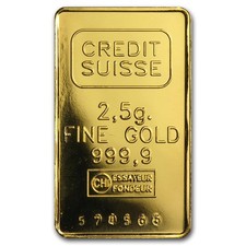 2.5 gram Gold Bar - Secondary Market 4854.13 per troy oz